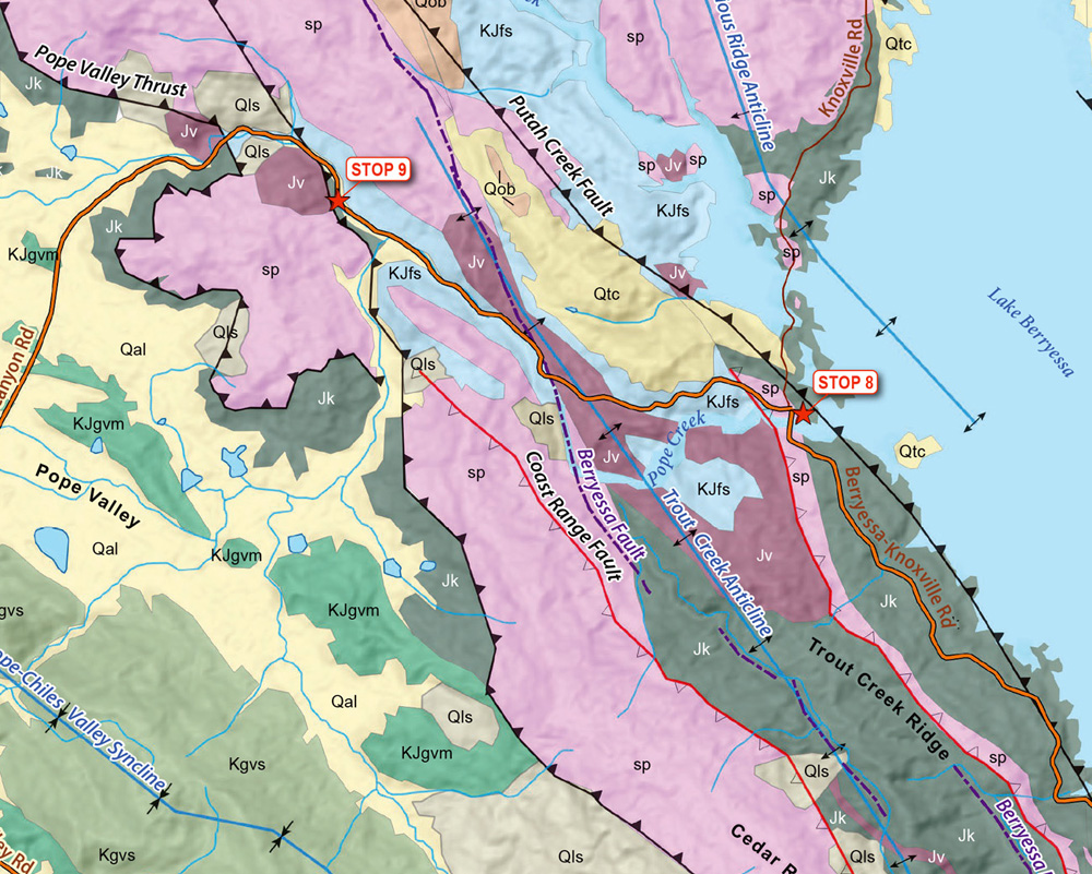 Berryessa Geology Map detail